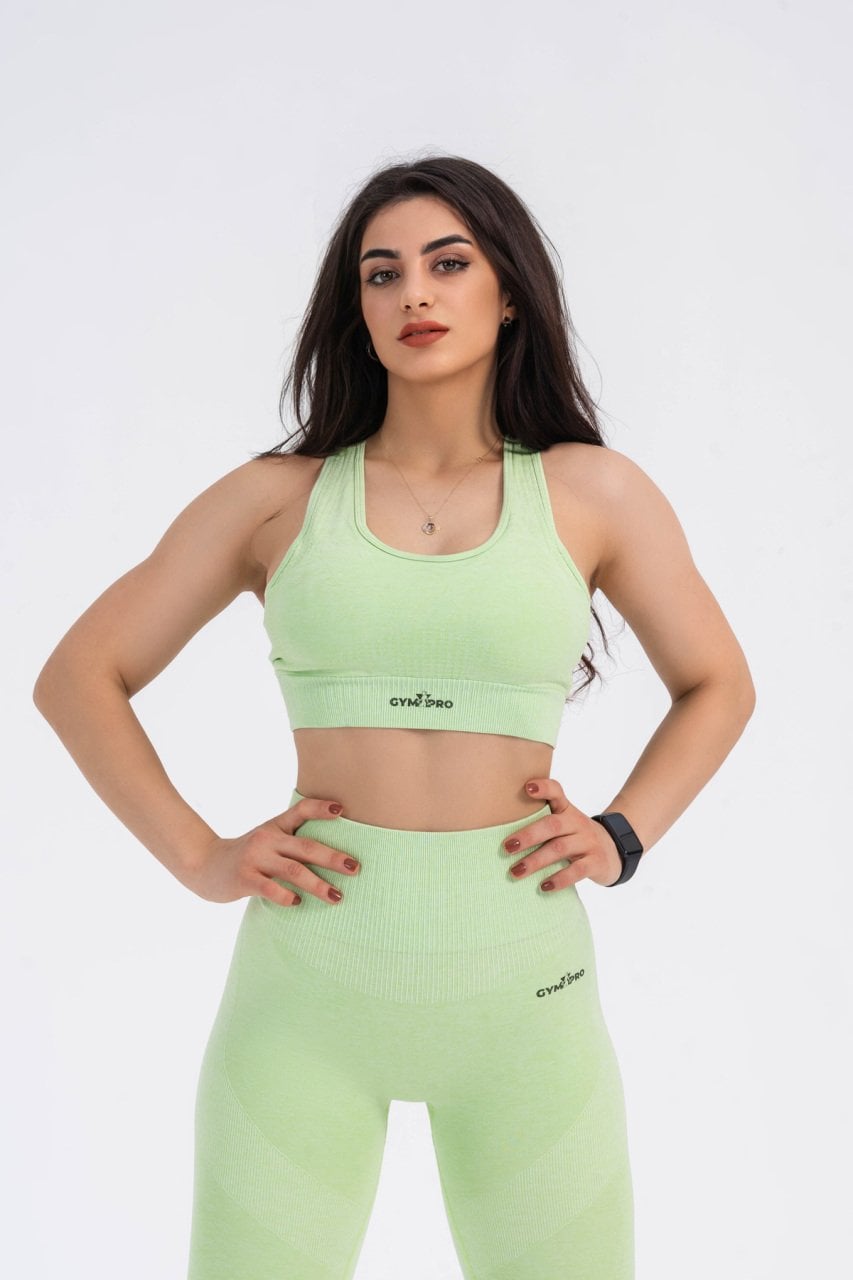 Sporcu Açık Yeşil Bra İkili Takım