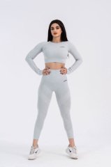 Sporcu Açık Gri Uzun Kollu İkili Takım
