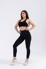 Dikişsiz Push-up Toparlayıcı Siyah Rengi Spor Tayt