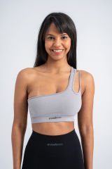 Dikişsiz Seamless Spor Bra Tek Kol GRİ