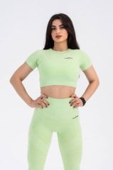 Dikişsiz Kısa Kol Spor Crop