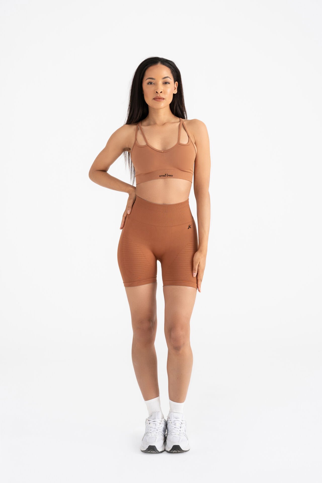 Push-up Detalı Spor Şort Kiremit