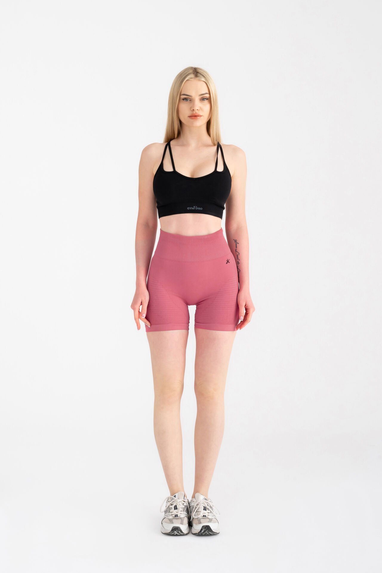 Push-up Detalı Spor Şort Pembe