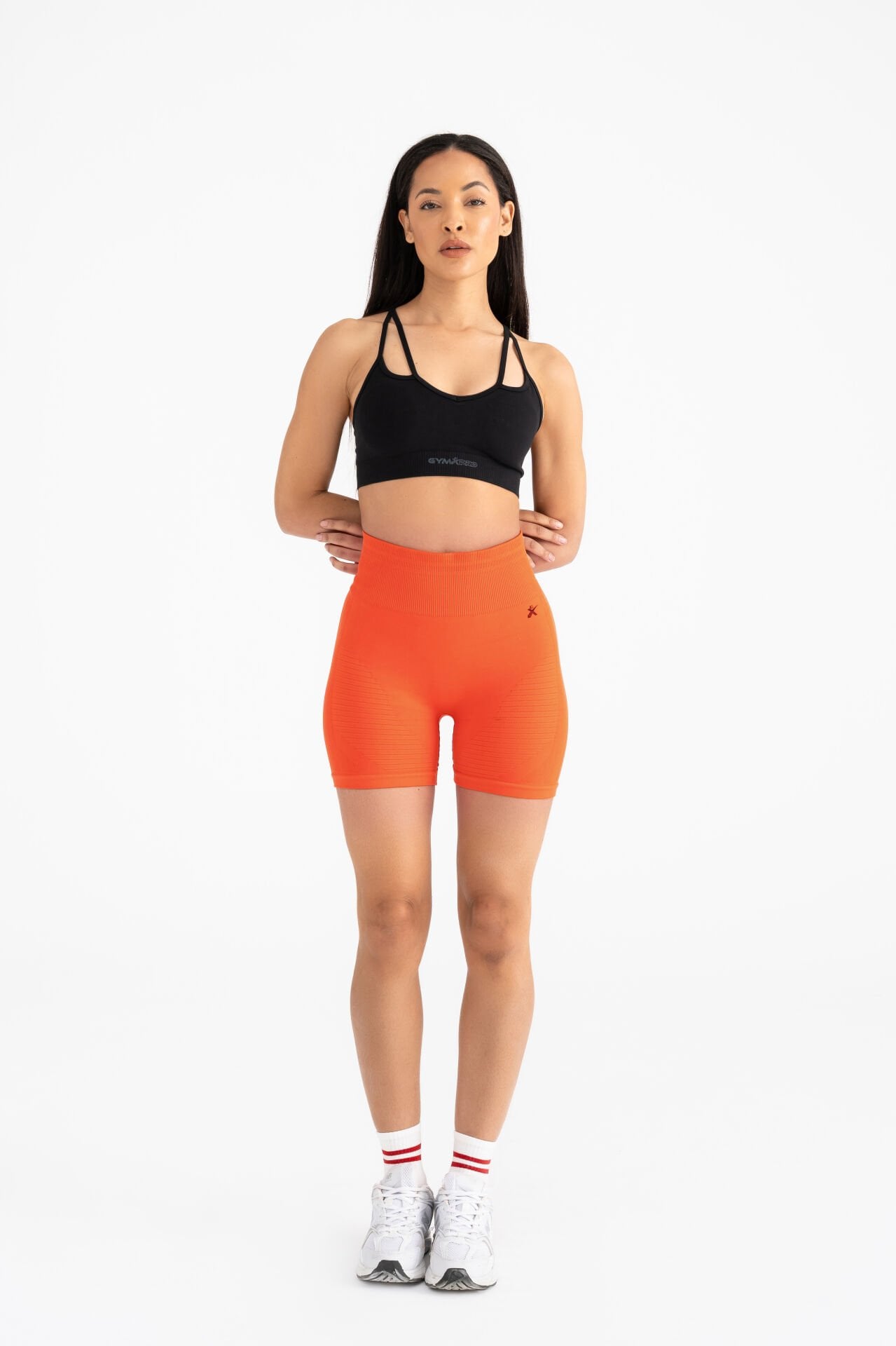 Push-up Detaylı Spor Şort Turuncu