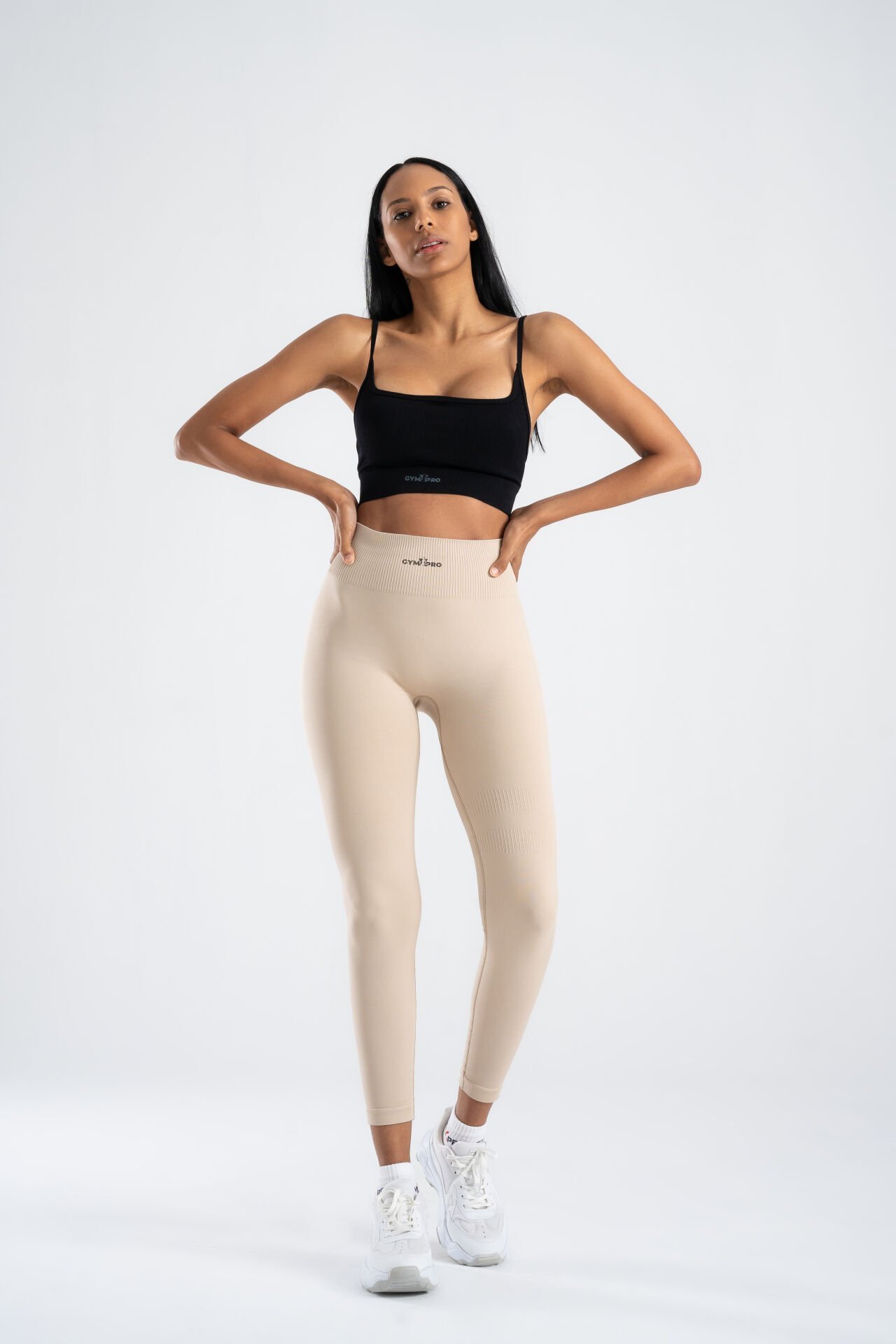 Toparlayıcı Süper Esnek Spor Tayt Krem